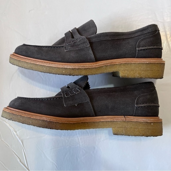 EUC Mens AQUATALIA Ulrich Weatherproof Suede Penny Loafer Fog Size 7.5 main image 11